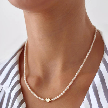 Dainashi Rice Pearl Adjustable Necklace