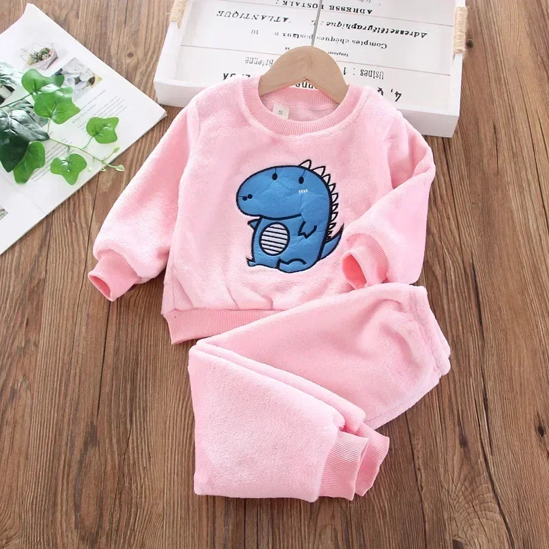 Premium Kids Bear Winter Pajama Set (2-Piece)