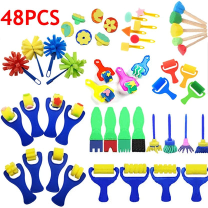 Kids EVA Painting Sponge Brush & Stamp Set