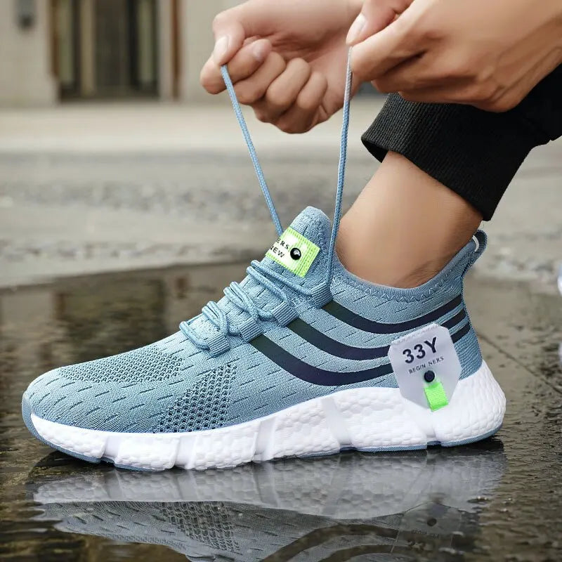 Men’s Lightweight Running Shoes | Breathable Air Mesh Sneakers with Anti-Odor & Durable TPR Sole
