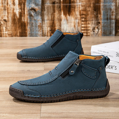 Handmade Leather Ankle Boots for Men