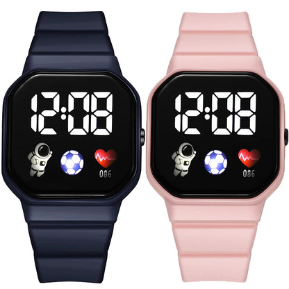 ⌚ Kids LED Sports Digital Watch | Waterproof Square Dial Watch for Boys & Girls 🚀