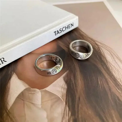 Irregular Twist Lucky Number Ring