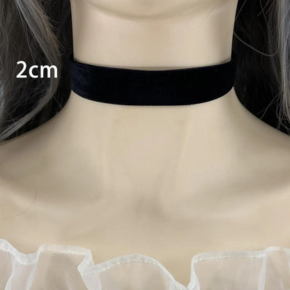 Black Velvet Gothic Choker Necklace