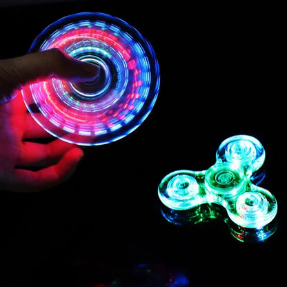 LED Light Fidget Spinner Toy for Stress Relief & Focus | Glow Spinner for Kids & Adults (Portable)