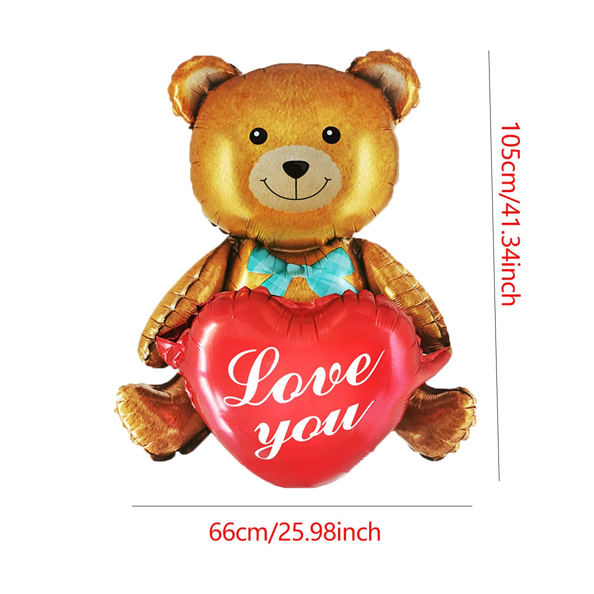 Large Kiss Me Love Heart Foil Balloon Stand