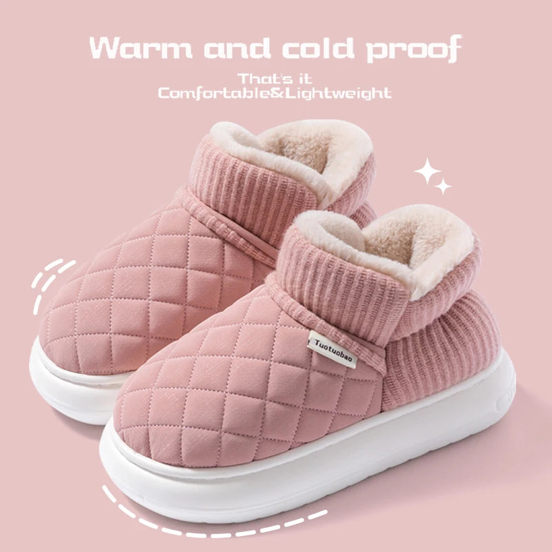 Glomexia Winter Cotton Shoes ❄️ | Thick Sole Anti-Slip Slippers