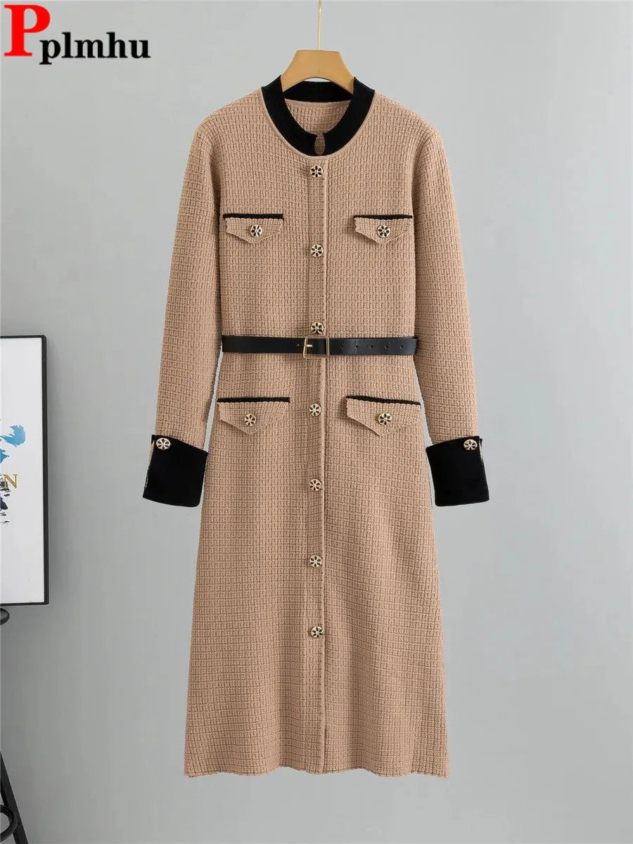✨ Knitted Slim Midi Dress for Women