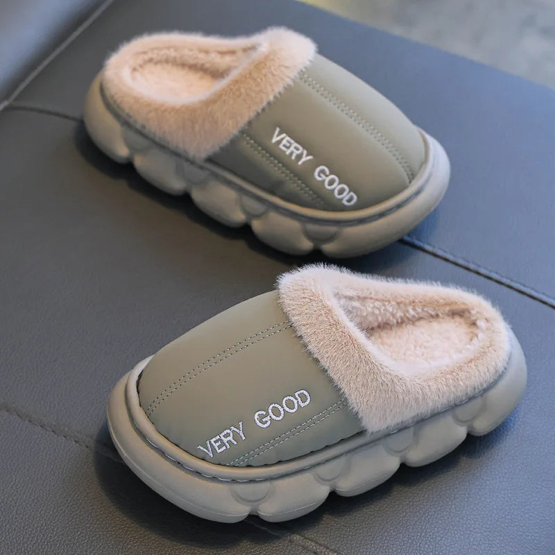 Glomexia Kids British Style Slippers 🇬🇧 | Warm Plush Winter Shoes