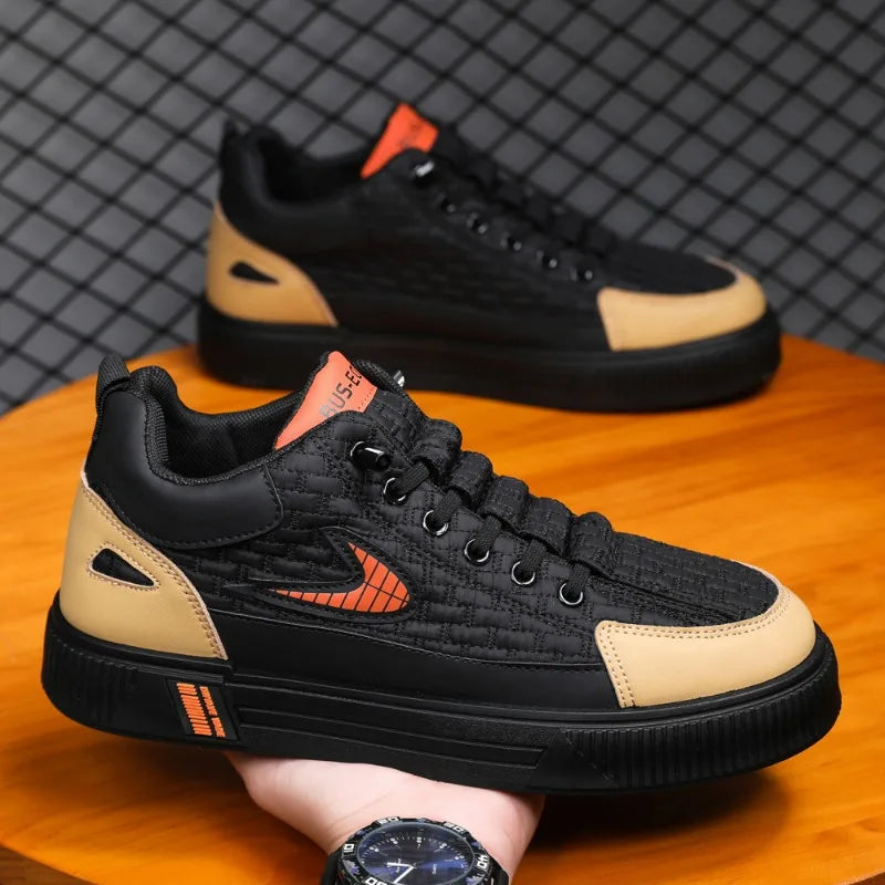 Men’s Casual Cotton Shoes | Lightweight Breathable Lace-Up Sneakers with Rubber Sole | Stylish Daily Wear Shoes