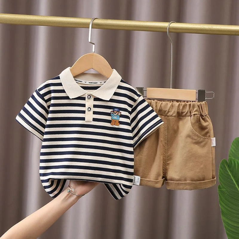 Cute Cartoon Cotton Boys Summer Set 🌞