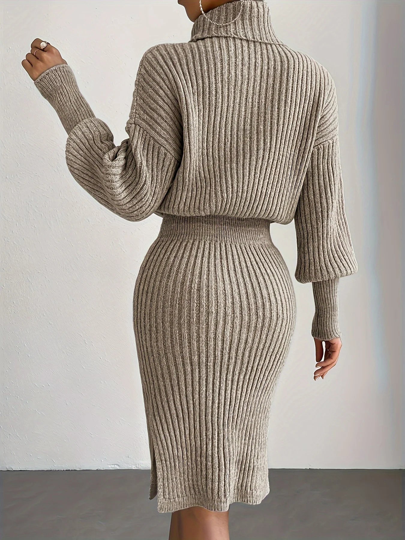 🌍 Glomexia – Turtleneck Mini Dress 👗