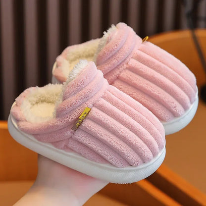 Kids Winter Plush Slippers ❄️🧸 | Anti-Slip Warm Indoor Shoes