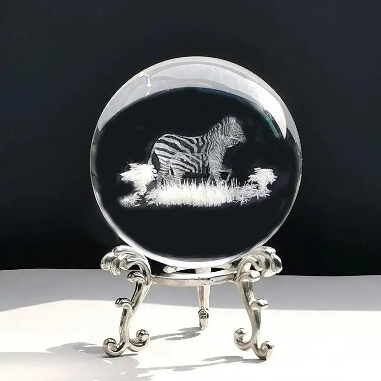 3D Solar System Crystal Ball with Stand