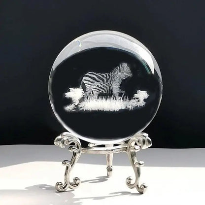 3D Solar System Crystal Ball with Stand