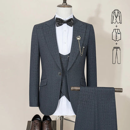 Men’s 3-Piece Slim Fit Suit 🤵 | Wedding & Business