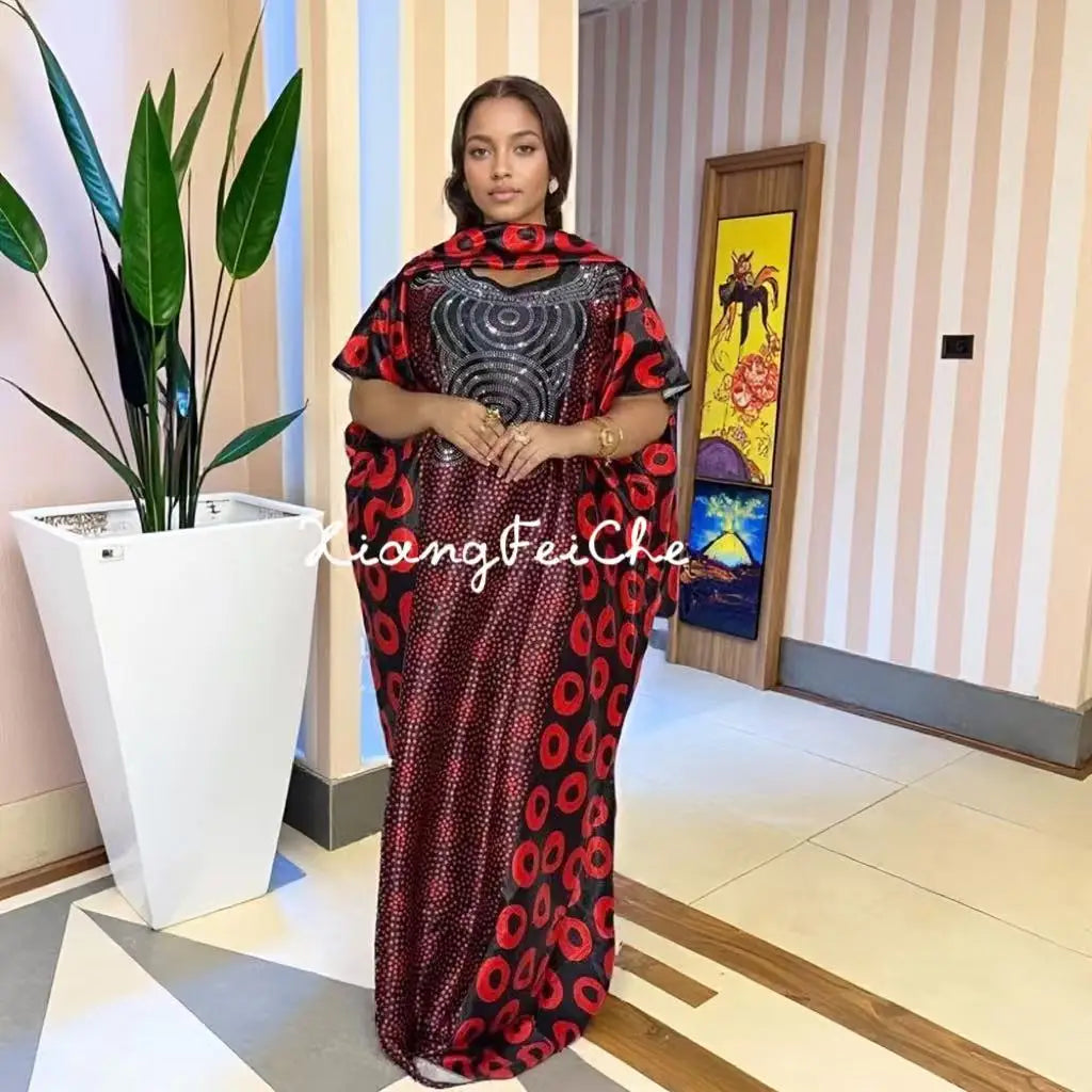 👗 Women’s African Style Floor-Length Maxi Dress 💎