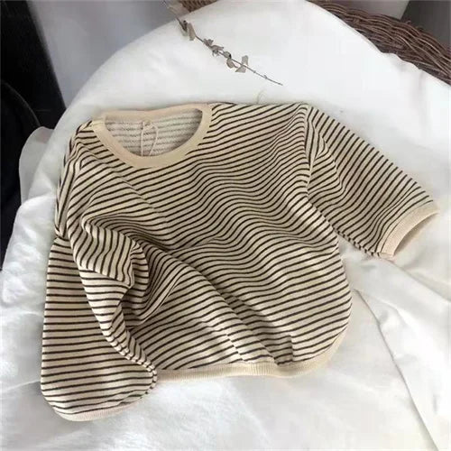 👕🍃 Kids Striped Full Sleeve Tee | Spring Casual 😊