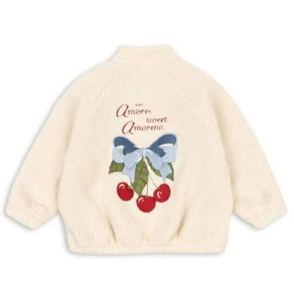 Premium Lambswool Kids Winter Jacket | Warm Cherry Coat | GLOMEXIA