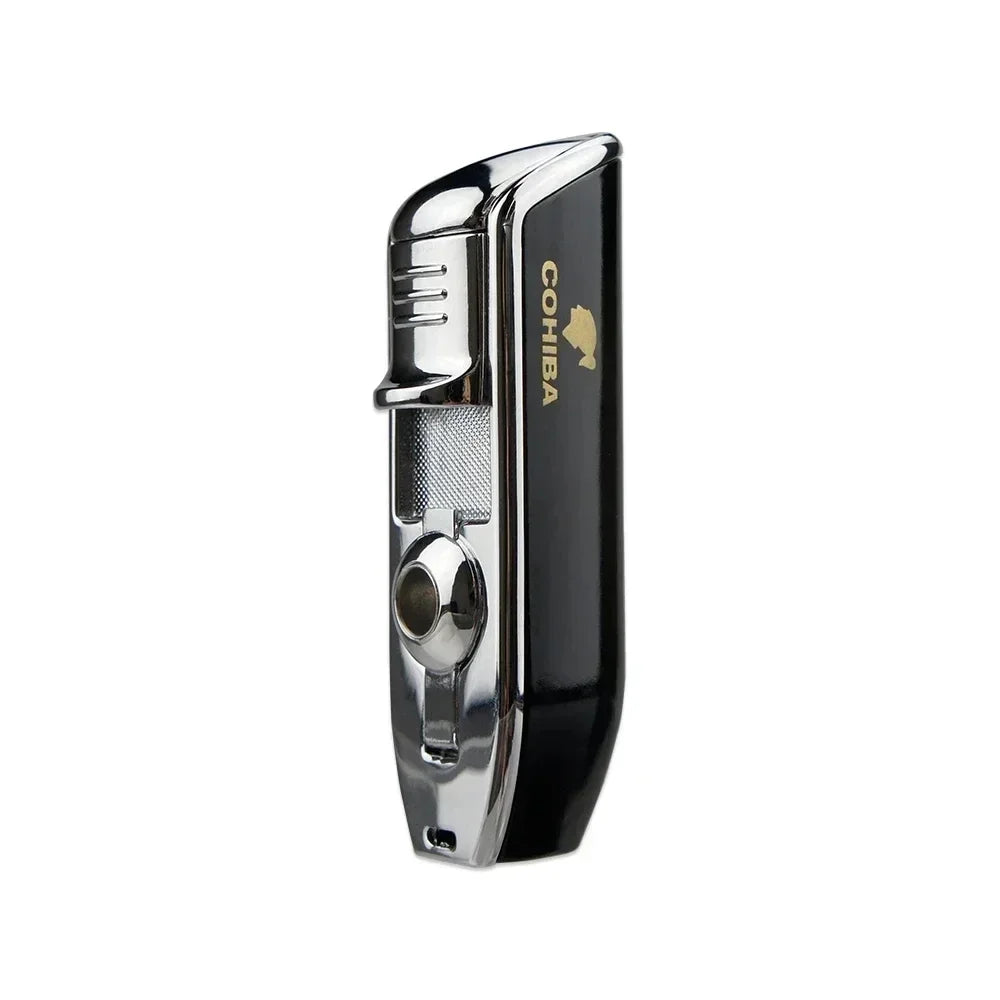 Premium Windproof Cigar Lighter with Triple Punch