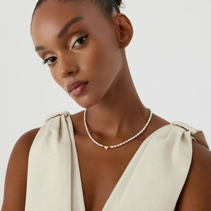 Dainashi Rice Pearl Adjustable Necklace