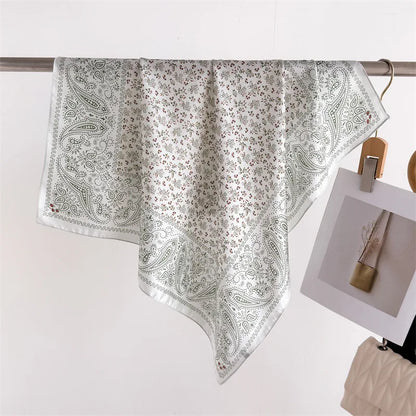 Women’s Luxury Floral Printed Silk Scarf