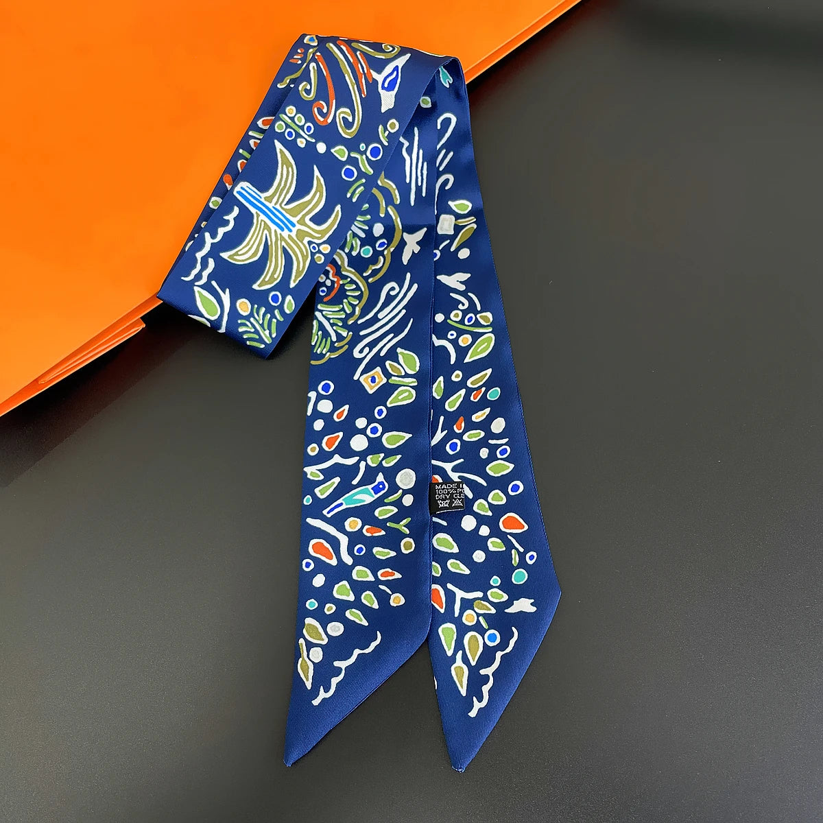 🧣 Glomexia Silk Print Hair Scarf – Elegant Women Fashion Wrap ✨