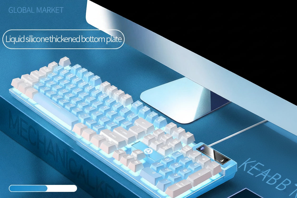 ⌨️ GlobalMarket Low-Profile Wired Gaming Keyboard with Numpad – RGB Style Keyboard for PC & Laptop