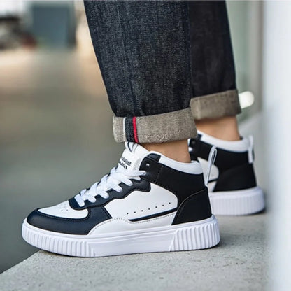 Men’s Patchwork Lace-Up Casual Shoes