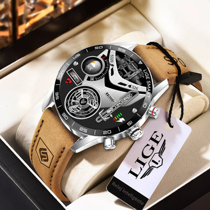 ⌚ LIGE Rugged Military GPS Smart Watch for Men | AMOLED HD | Bluetooth Call | Waterproof