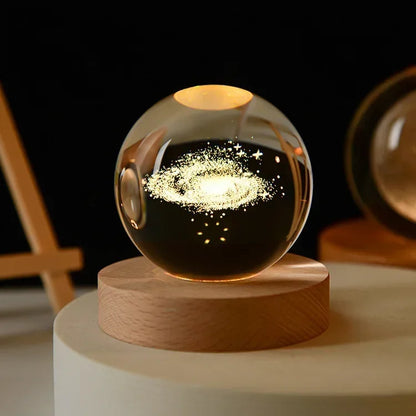 Aesthetic Moon Crystal Sphere Night Lamp