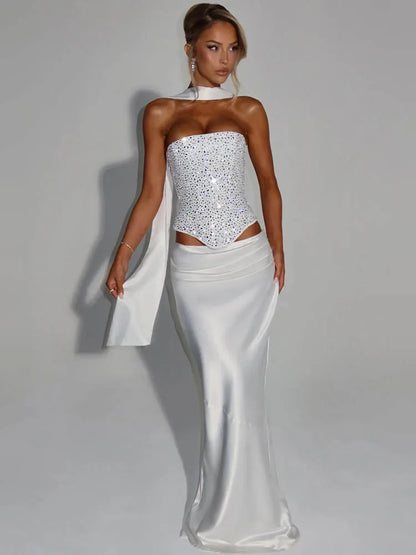Sequin Crop Top & Maxi Skirt Set ✨