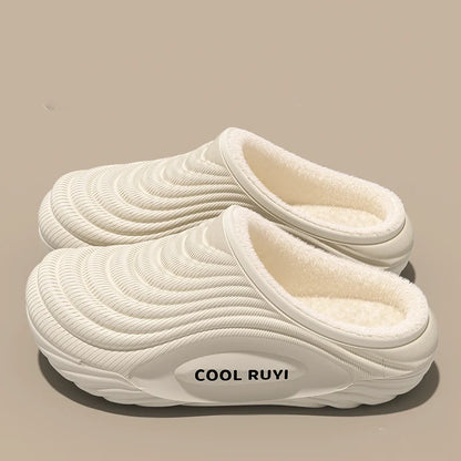 Winter Plush EVA Home Slippers ❄️🥿 | Warm Non-Slip Furry Slides