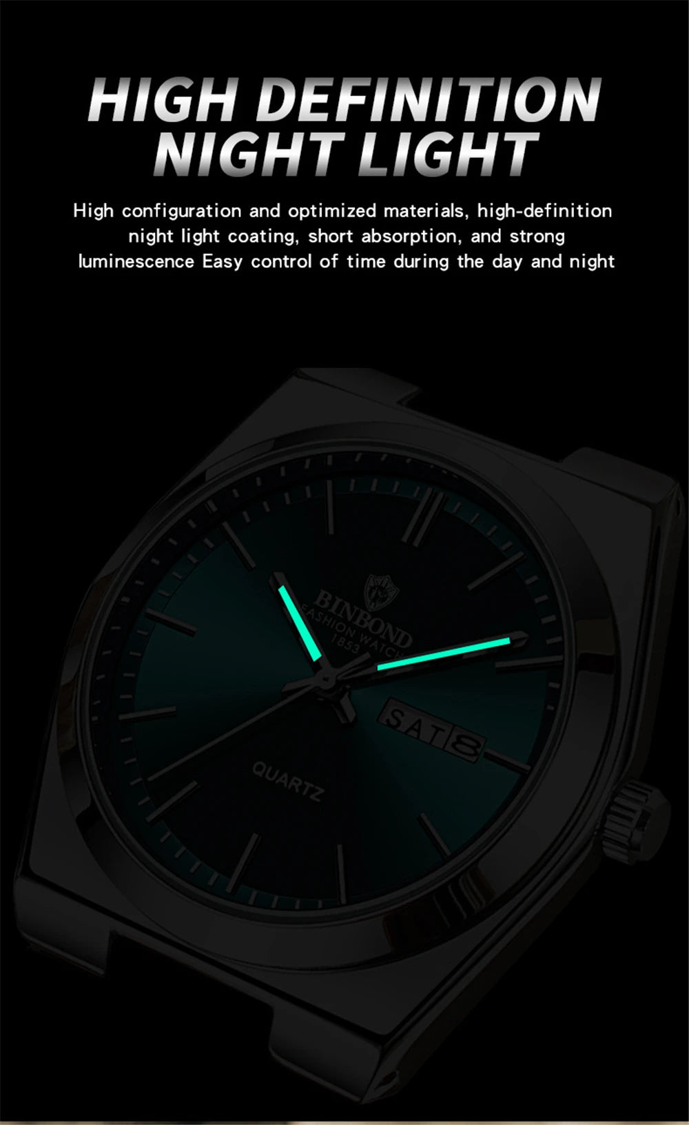Glomexia Gold Quartz Men’s Watch ✨