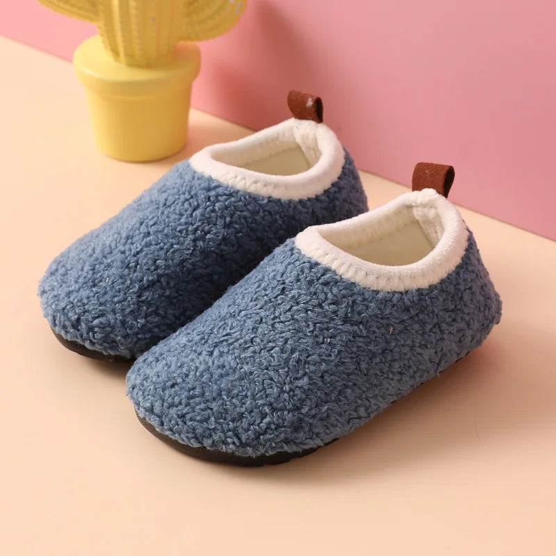 Kids Winter Cotton Slippers 🧸 | Warm Anti-Slip Home Shoes