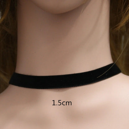 Black Velvet Gothic Choker Necklace