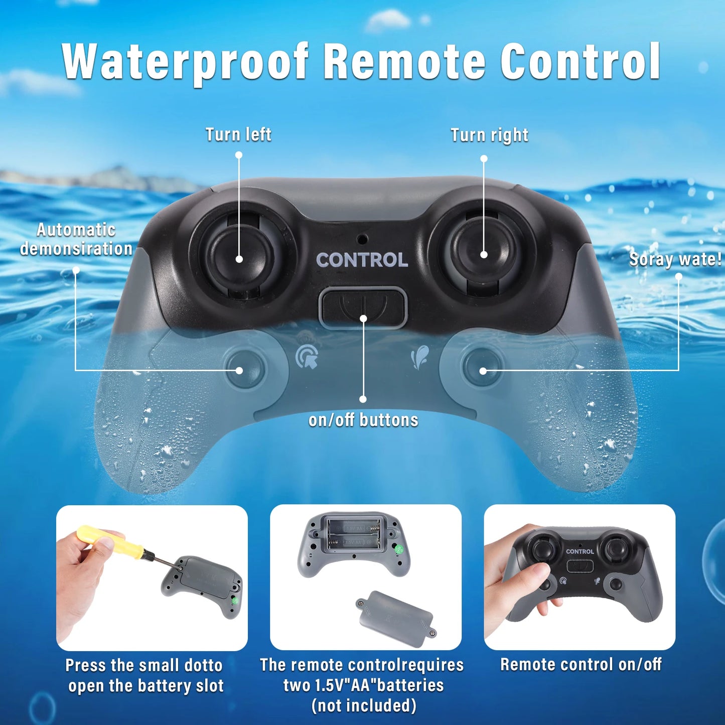 Rechargeable RC Mosasaurus Spray Dinosaur Toy