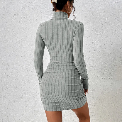 👗 Sexy Turtleneck Bodycon Dress