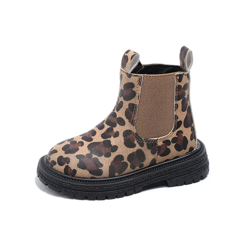 Kids Leopard Ankle Boots 🐆 | Warm Zipper Winter Boots