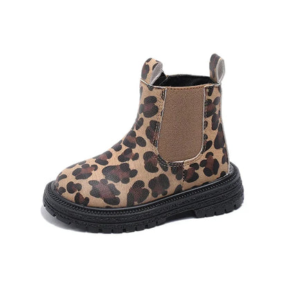 Kids Leopard Ankle Boots 🐆 | Warm Zipper Winter Boots