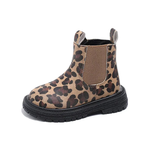 Kids Leopard Ankle Boots 🐆 | Warm Zipper Winter Boots