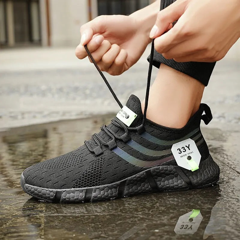 Men’s Lightweight Running Shoes | Breathable Air Mesh Sneakers with Anti-Odor & Durable TPR Sole