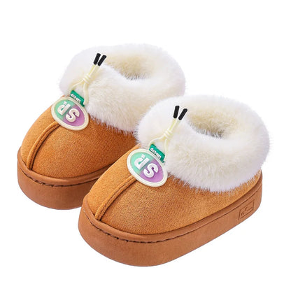 Kids Winter Cartoon Cotton Slippers 🖤