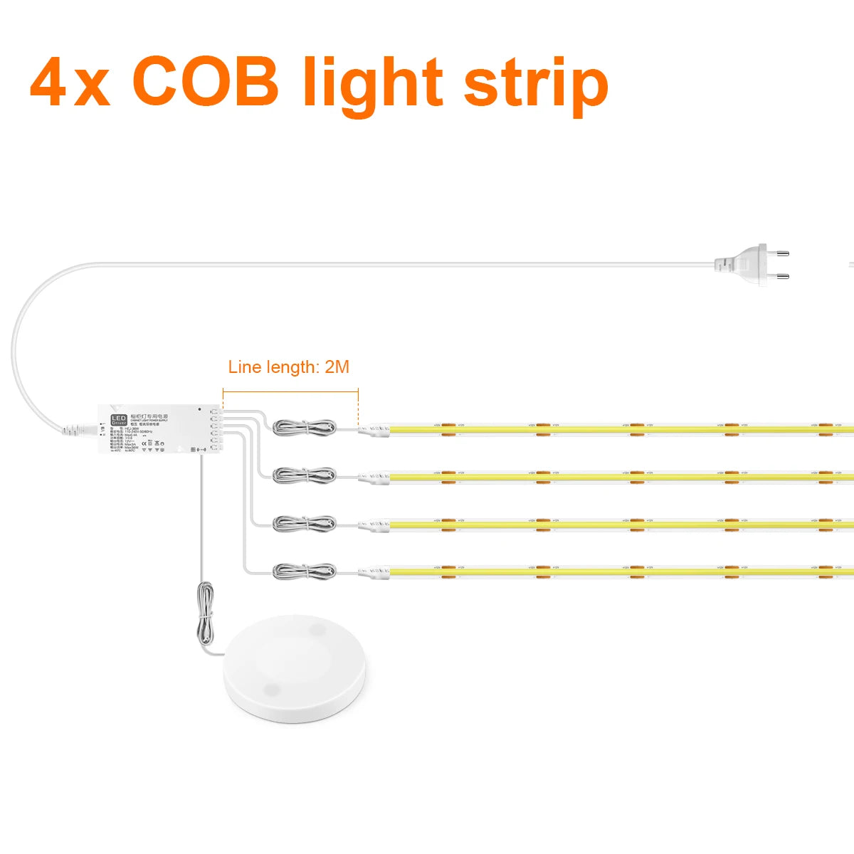 💡✋ Dimmable COB LED Cabinet Light | Touch & Motion ✨
