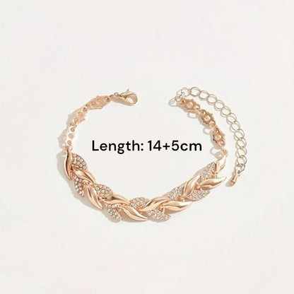 Premium Rhinestone Fish Tail Necklace Set – Elegant Jewelry