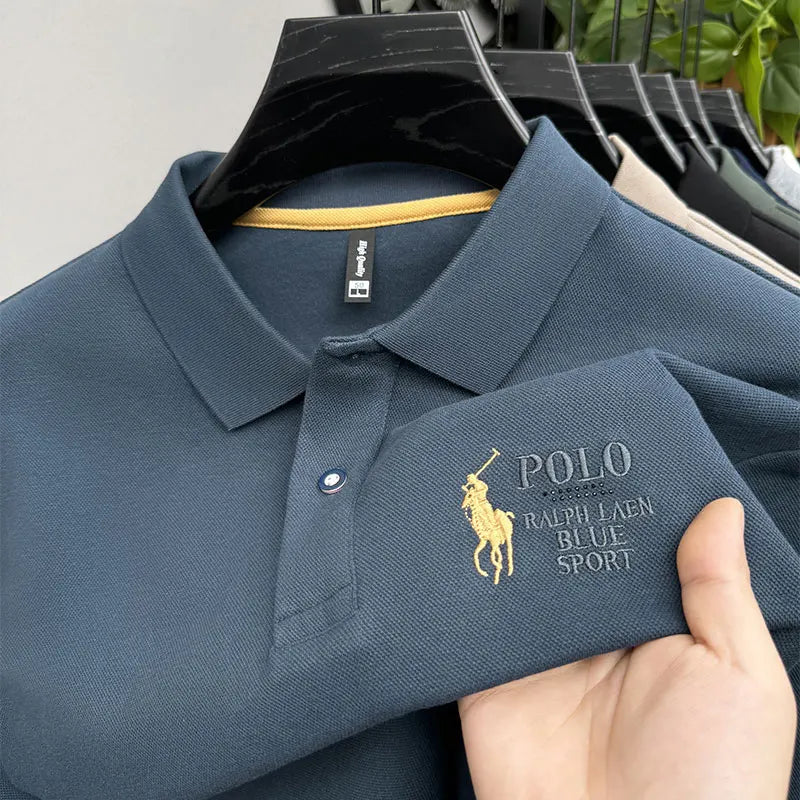 👔❄️ Men’s Formal Cotton Polo | Winter Business Style ✨
