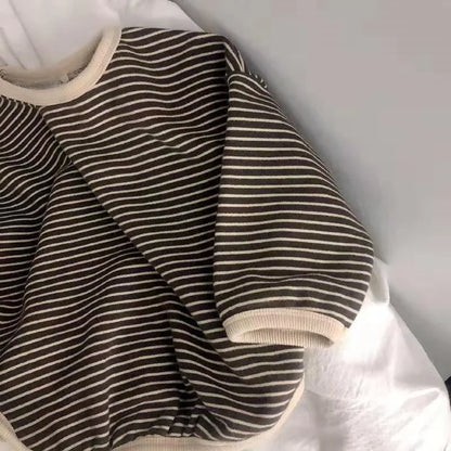 👕🍃 Kids Striped Full Sleeve Tee | Spring Casual 😊