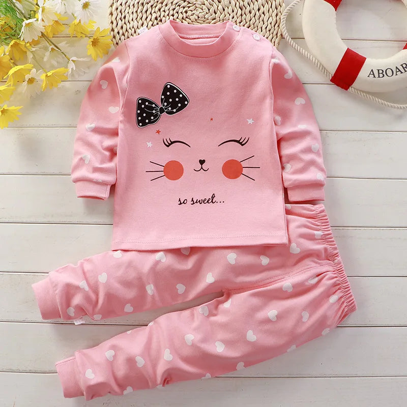 Premium Kids Autumn Pajama Set – Soft Long Sleeve Sleepwear