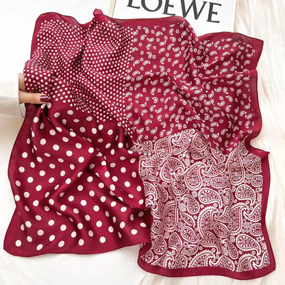 Women’s Luxury Silk Square Scarf Neckerchief