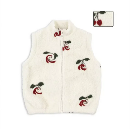 Premium Lambswool Kids Winter Jacket | Warm Cherry Coat | GLOMEXIA
